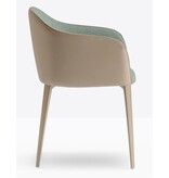 Pedrali Pedrali Laja 2 gestoffeerde fauteuil met aluminium poten