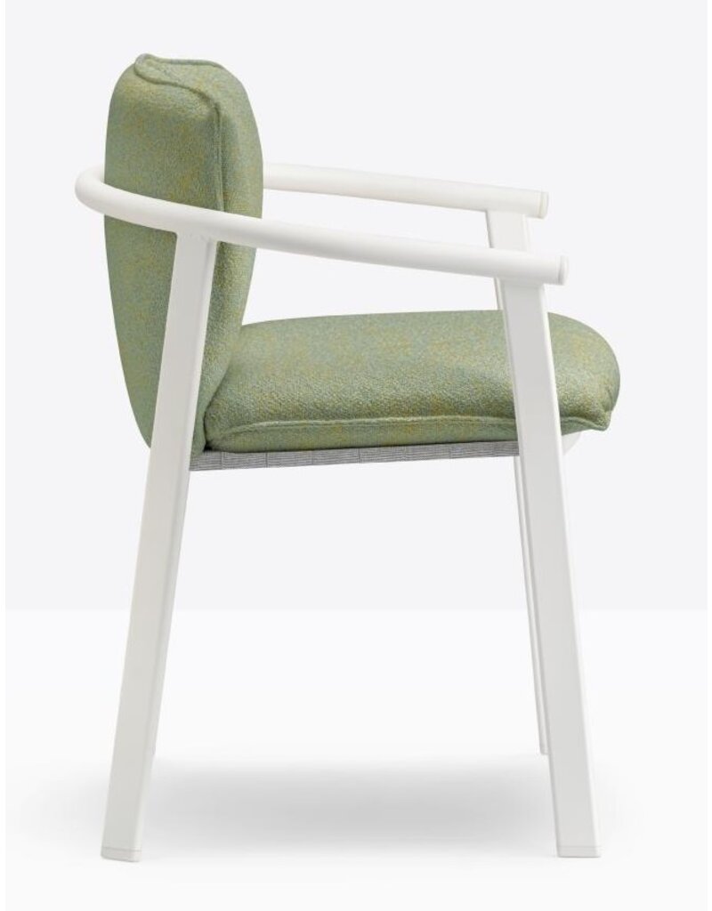 Pedrali Pedrali Lamorisse stoel met omhullend kussen en aluminium frame