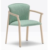 Pedrali Pedrali Lamorisse stoel met omhullend kussen en houten frame