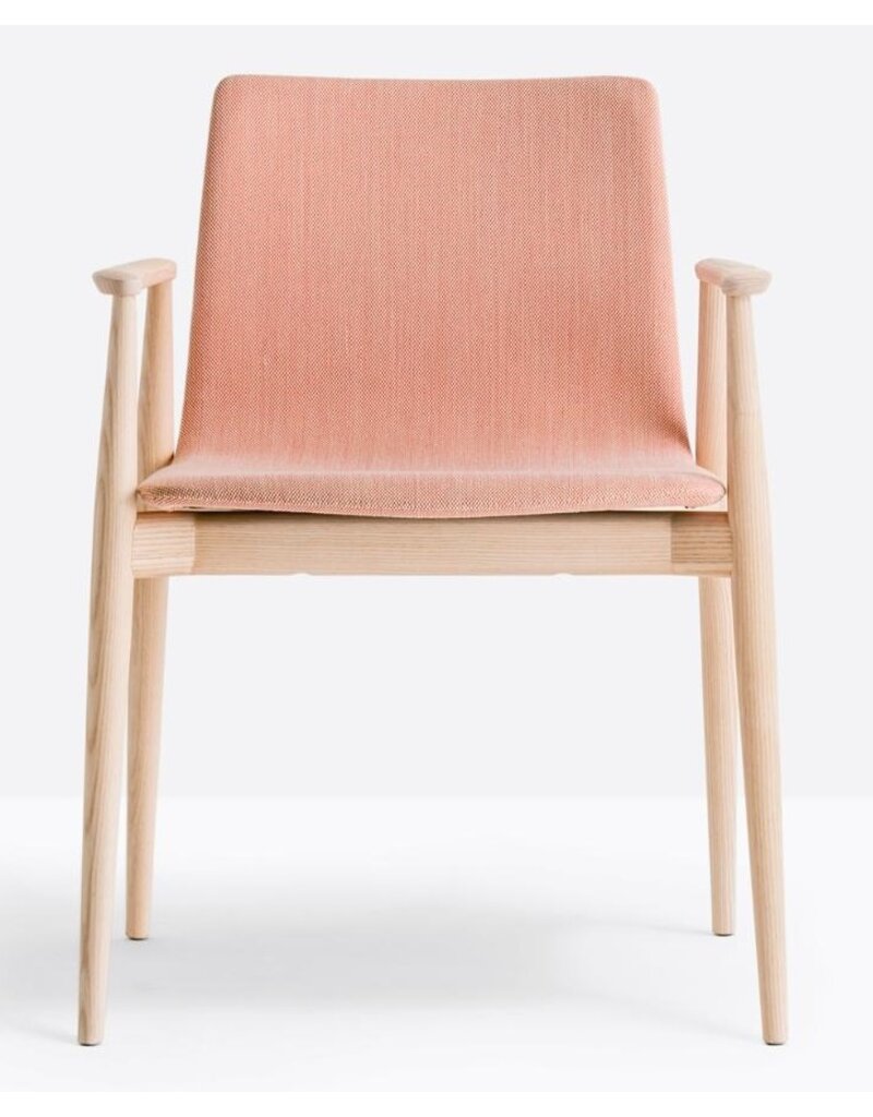 Pedrali Pedrali Malmö stoel met armleuningen en gestoffeerde zitting