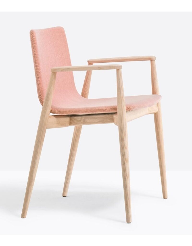 Pedrali Pedrali Malmö stoel met armleuningen en gestoffeerde zitting