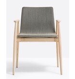 Pedrali Pedrali Malmö stoel met armleuningen en gestoffeerde zitting