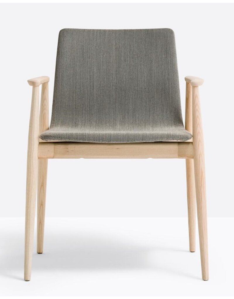 Pedrali Pedrali Malmö stoel met armleuningen en gestoffeerde zitting