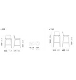 Pedrali Pedrali Malmö essenhouten kruk, verschillende zithoogte