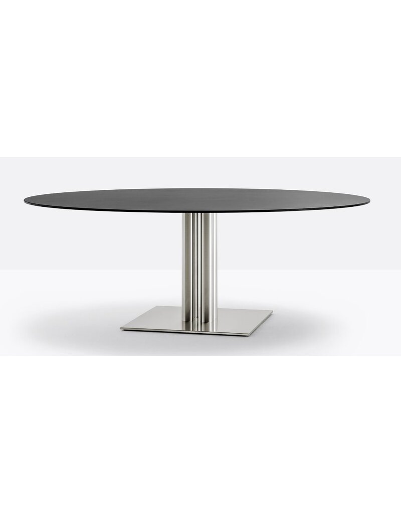 Pedrali Pedrali Inox ronde tafel met vierkante voet
