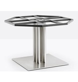 Pedrali Pedrali Inox ronde tafel met vierkante voet