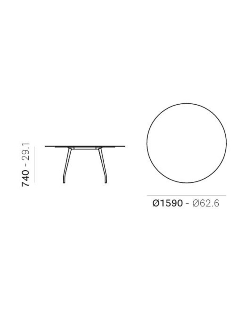 Pedrali Pedrali Rizz vergadertafel rond