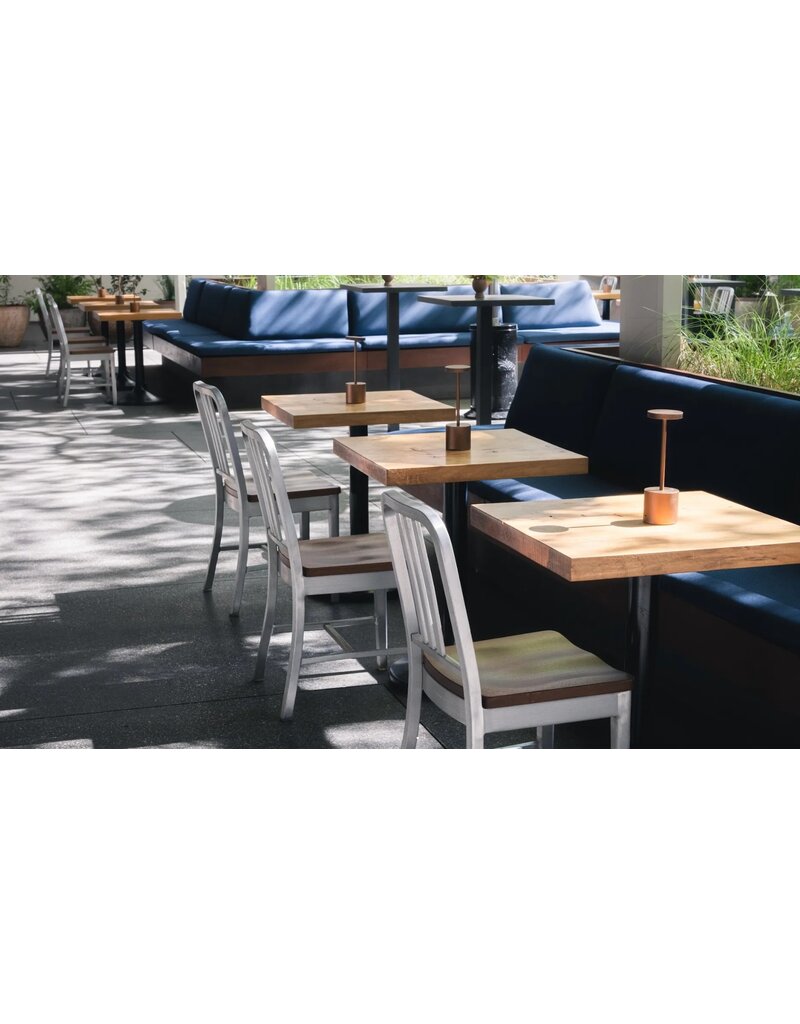 Emeco Emeco Navy chair met houten zitting