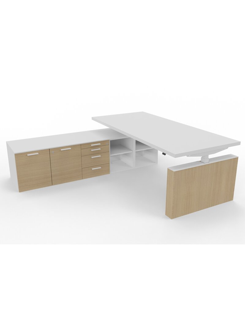 Bralco Bralco Sile hoogte instelbaar bureau met dressoir