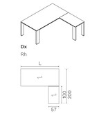 Frezza Frezza Ono bureau met optionele aanbouwtafel