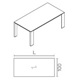 Frezza Frezza Ono bureau met optionele aanbouwtafel