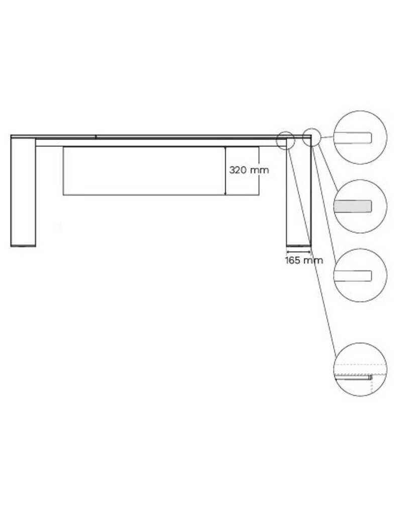 Frezza Frezza Ono bureau met optionele aanbouwtafel