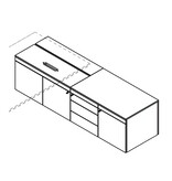 Frezza Frezza Ono bureau met dressoir rechts of links