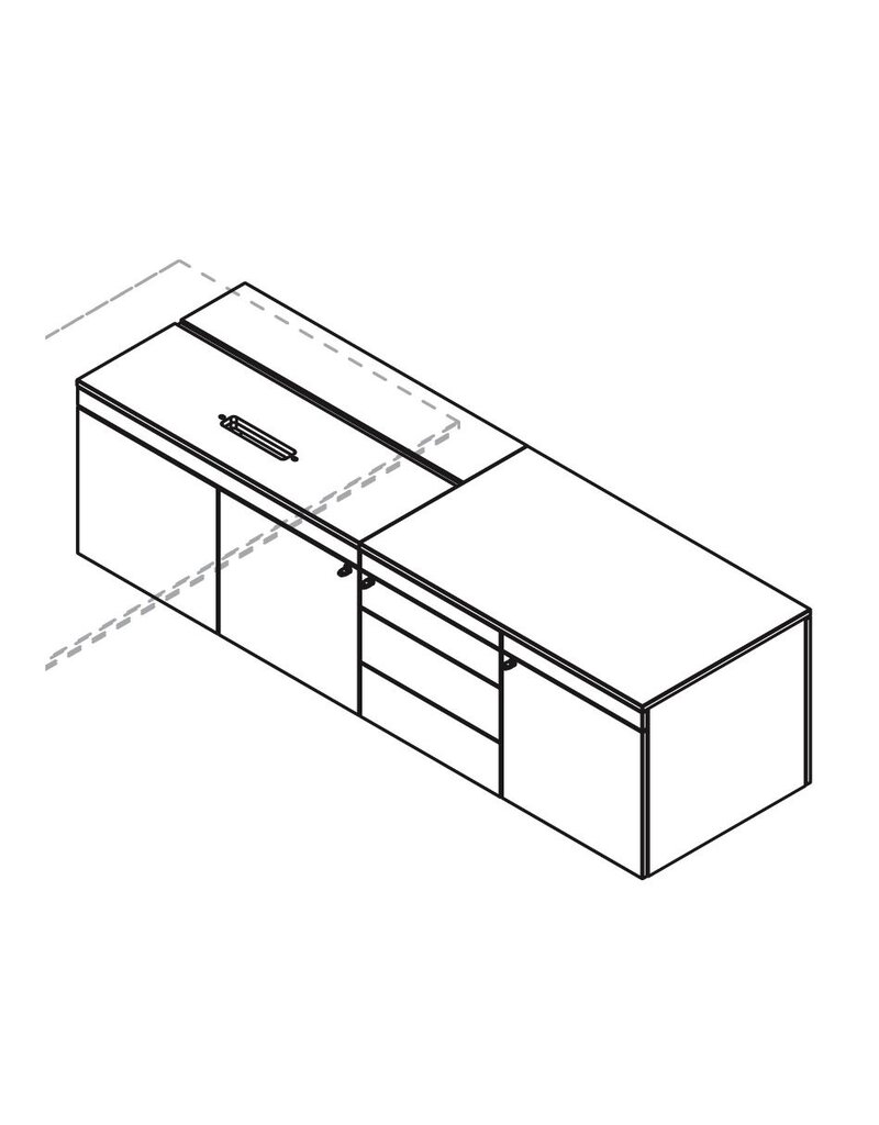 Frezza Frezza Ono bureau met dressoir rechts of links