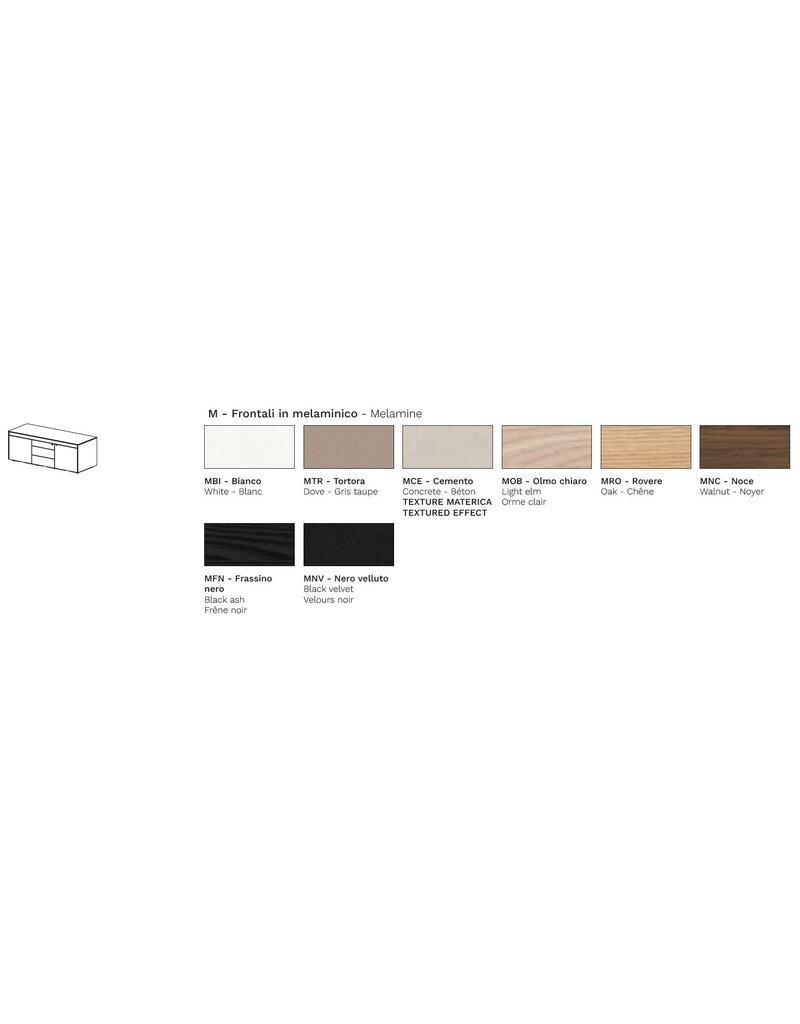 Frezza Fressa Spike dressoir met twee deuren en drie lades, 153 x 60 x 57 cm