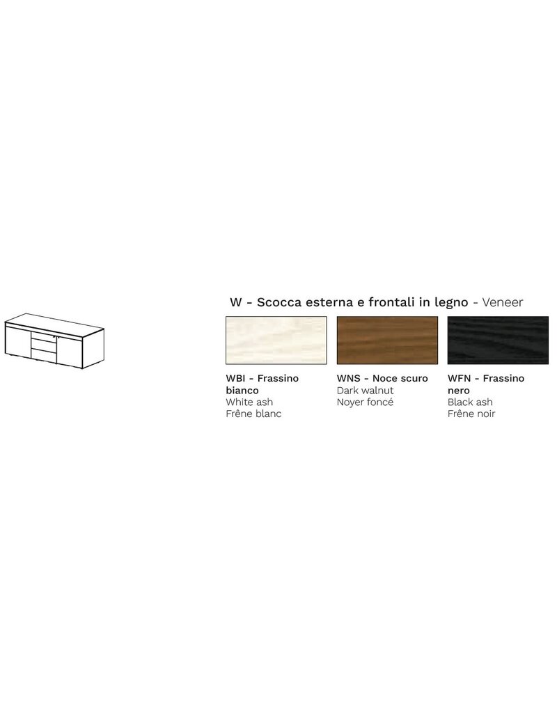 Frezza Fressa Spike dressoir met twee deuren en drie lades, 153 x 60 x 57 cm
