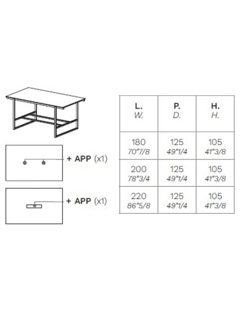 Frezza Frezza hoge vergader of lunch tafel