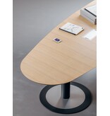 Fantoni Fantoni ovale vergadertafel 360 cm met kabelmanagement