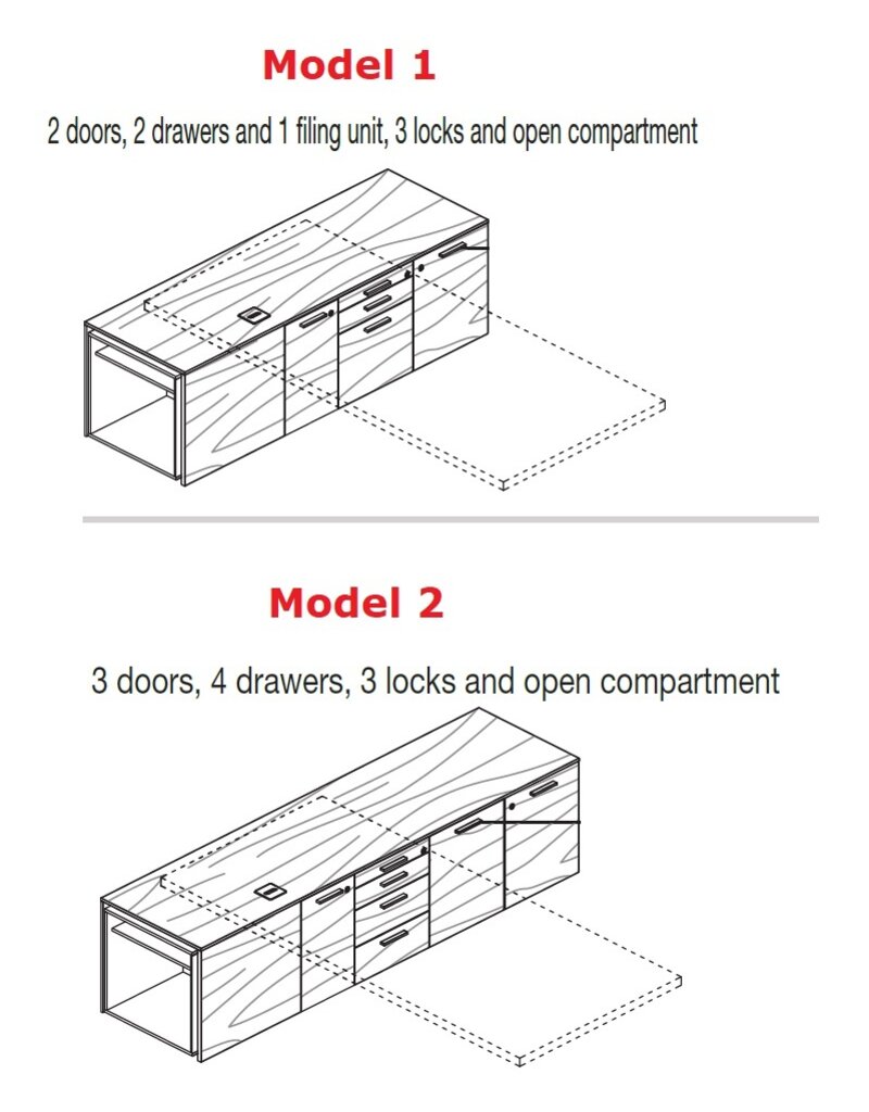 Bralco Bralco Sile 4  management bureau met dressoir