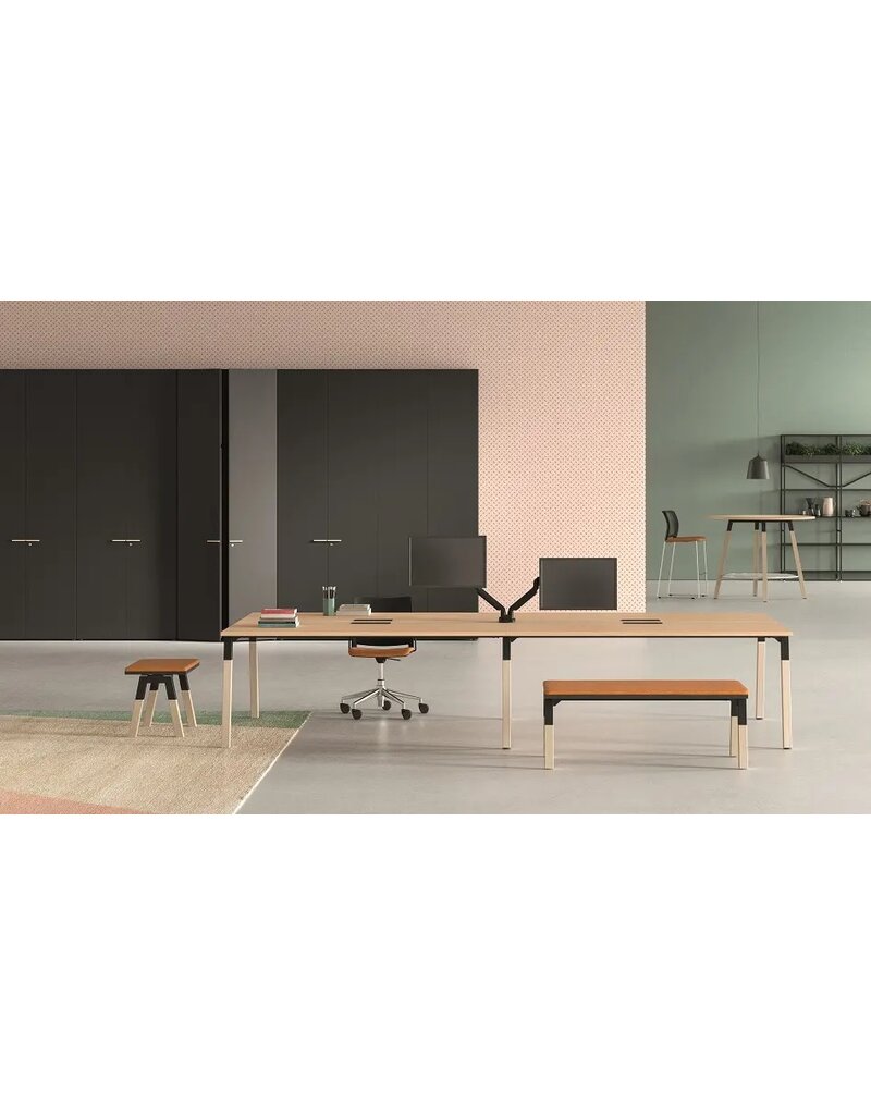 Bralco Bralco Polare modulair bureau met dressoir links- of rechtszijdig in veel kleuren leverbaar