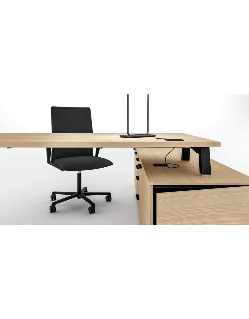 Bralco Bralco Polare modulair bureau met dressoir links- of rechtszijdig in veel kleuren leverbaar