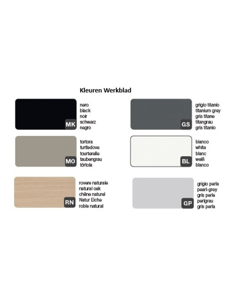 Bralco Bralco Polare modulair bureau met dressoir links- of rechtszijdig in veel kleuren leverbaar