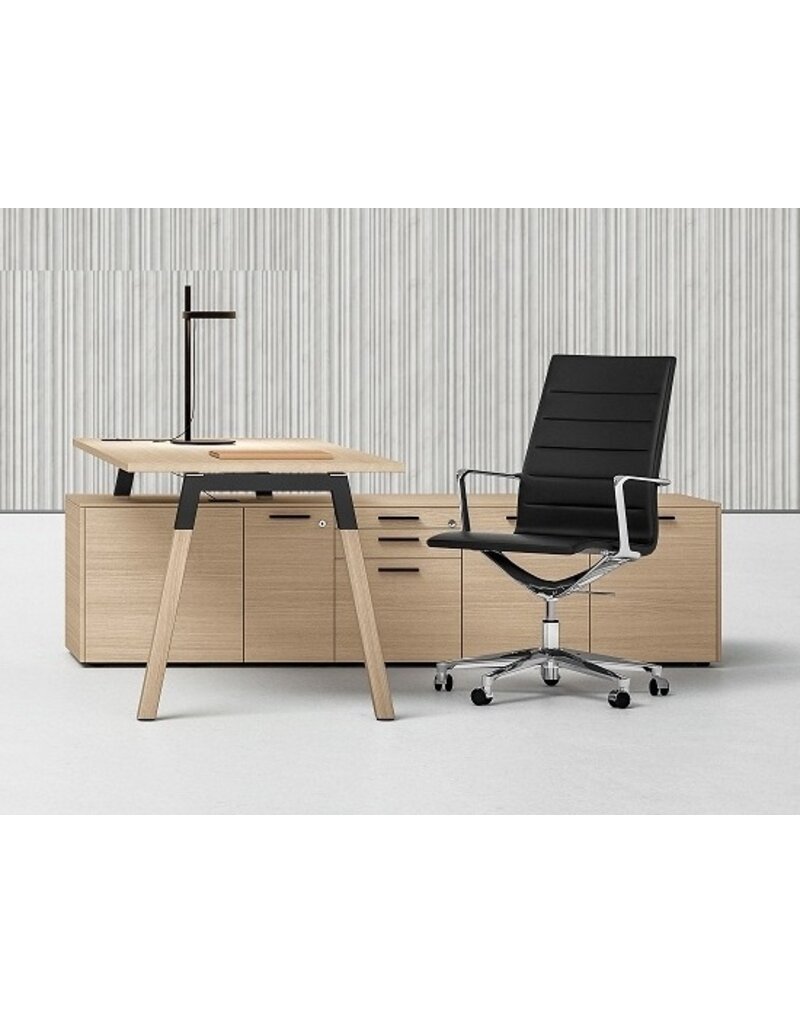 Bralco Bralco Polare modulair bureau met dressoir links- of rechtszijdig in veel kleuren leverbaar