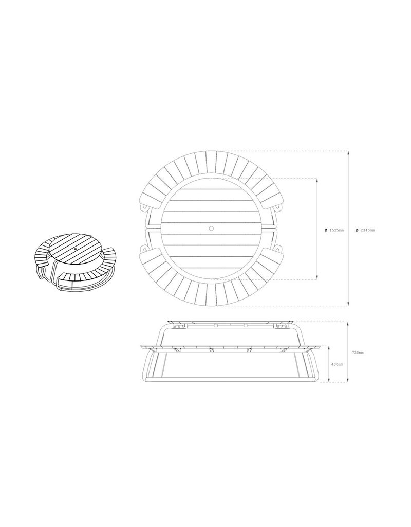 Wünder WünderThe Cirkle ronde picknicktafel