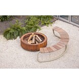 Wünder Wünder The Bow hardhouten gebogen bank