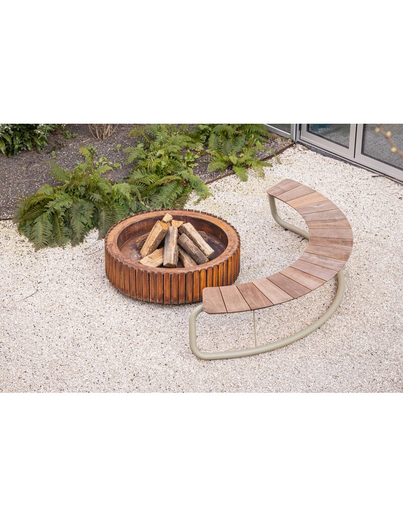 Wünder Wünder The Bow hardhouten gebogen bank