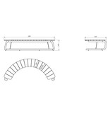 Wünder Wünder The Bow hardhouten gebogen bank