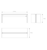 Wünder Wünder The Bended gepoedercoat aluminium tafel