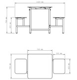 Wünder Wünder The Duo tuintafel en stoelen voor 2 personen