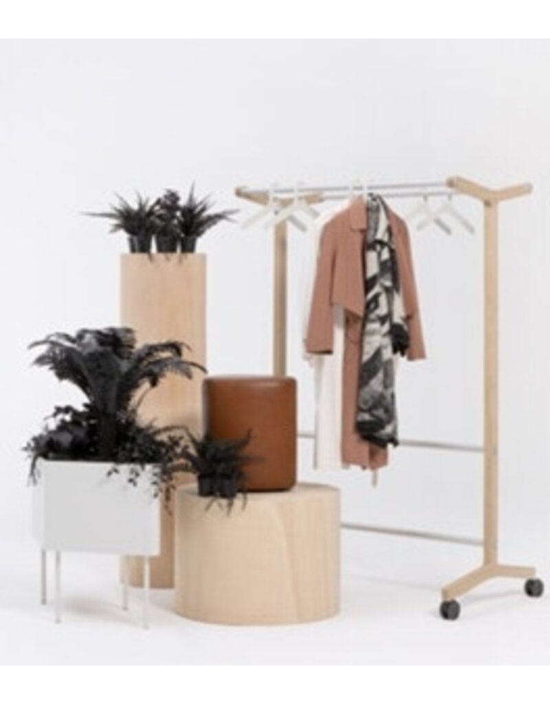 Cascando Cascando Round20 Single verrijdbare houten garderobe