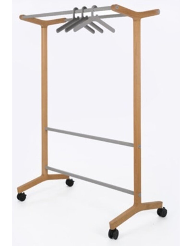 Cascando Cascando Round20 Single verrijdbare houten garderobe