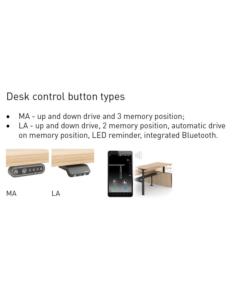 Narbutas Narbutas Motion hoogte instelbaar bureau