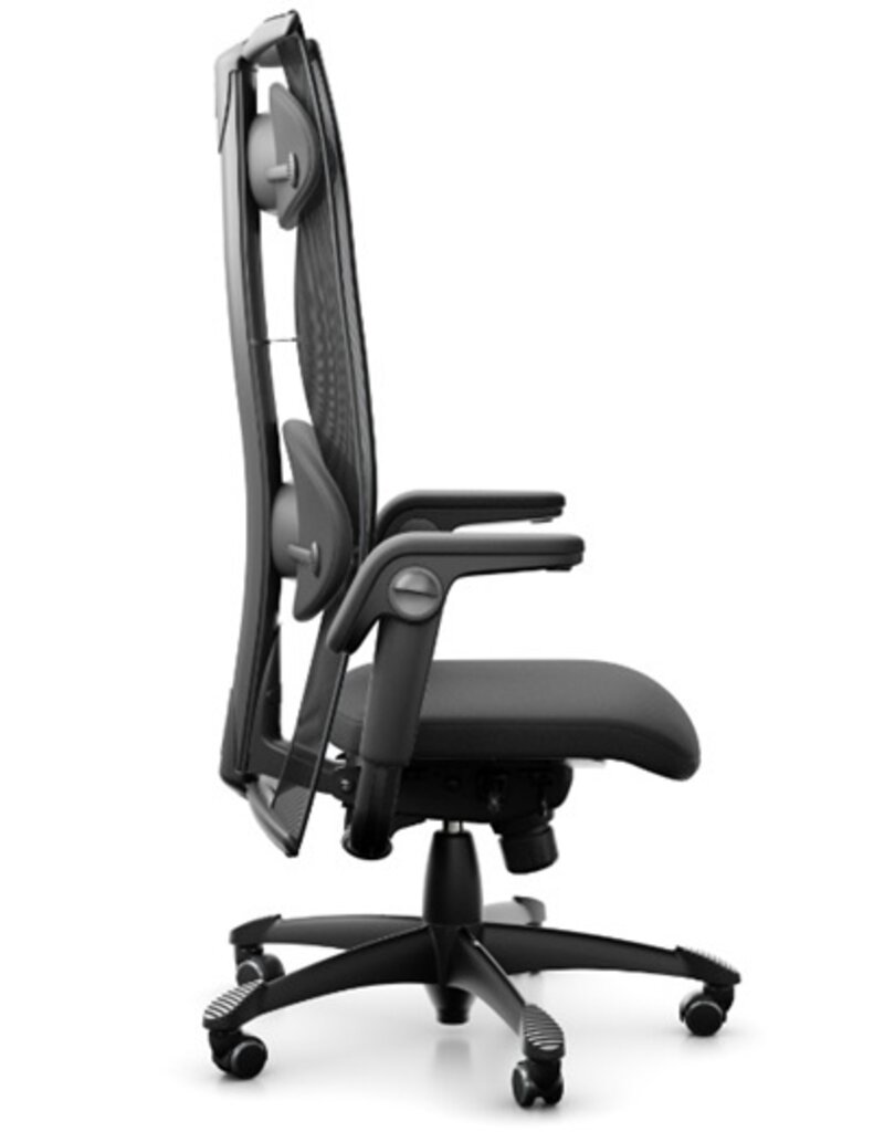 HÅG HÅG Inspiration 9231 bureaustoel met hoge net-rugleuning en leren zitting