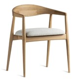 Estetica home Estetica home Modalto houten stoel met beklede zitting