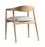 Estetica home Estetica home Modalto houten stoel met beklede zitting