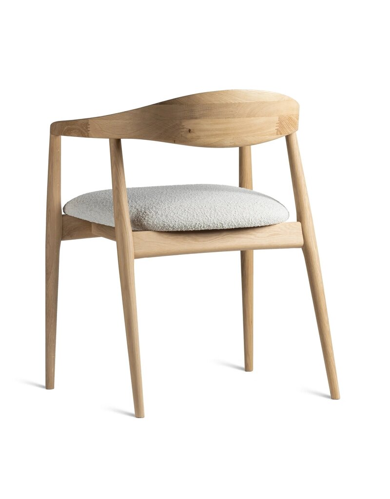 Estetica home Estetica home Modalto houten stoel met beklede zitting