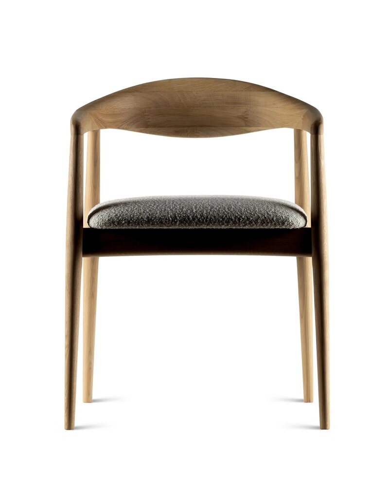 Estetica home Estetica home Modalto houten stoel met beklede zitting