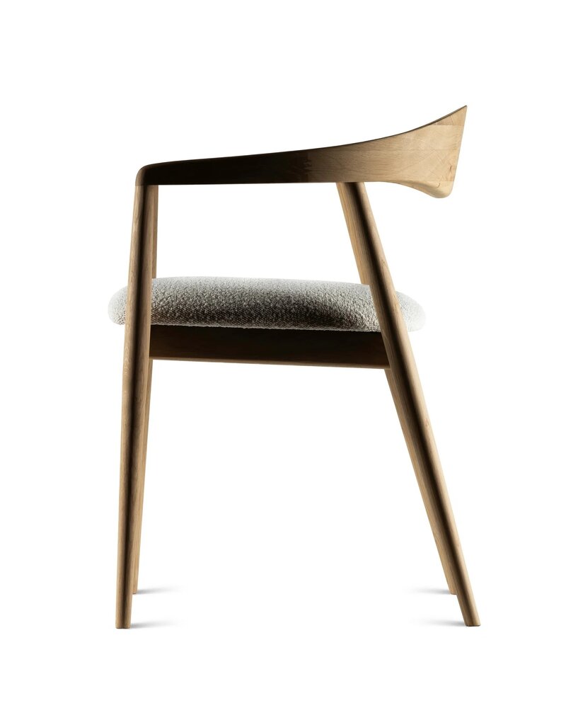 Estetica home Estetica home Modalto houten stoel met beklede zitting