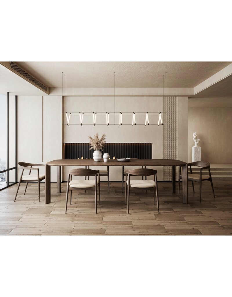 Estetica home Estetica home Modalto houten stoel met beklede zitting