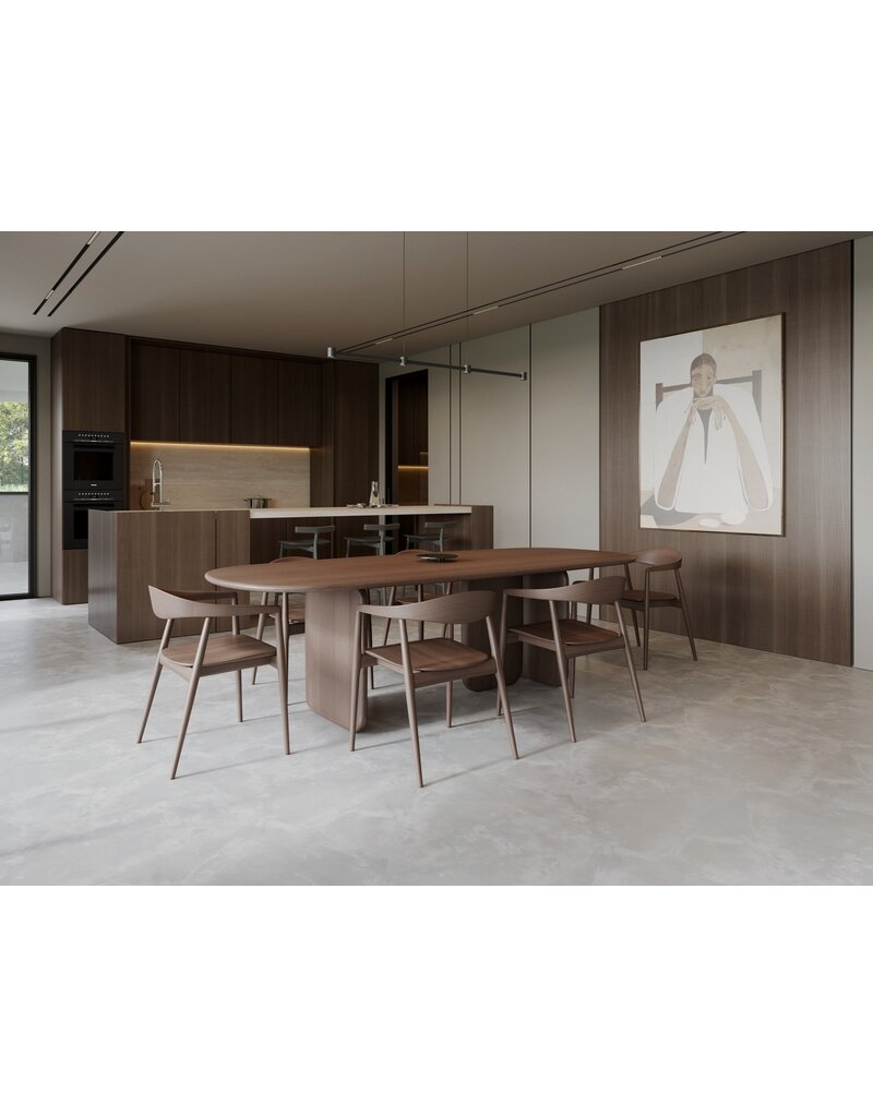 Estetica home Estetica home Modalto houten stoel met beklede zitting