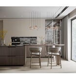 Estetica home Estetica home Capri gestoffeerde houten kruk