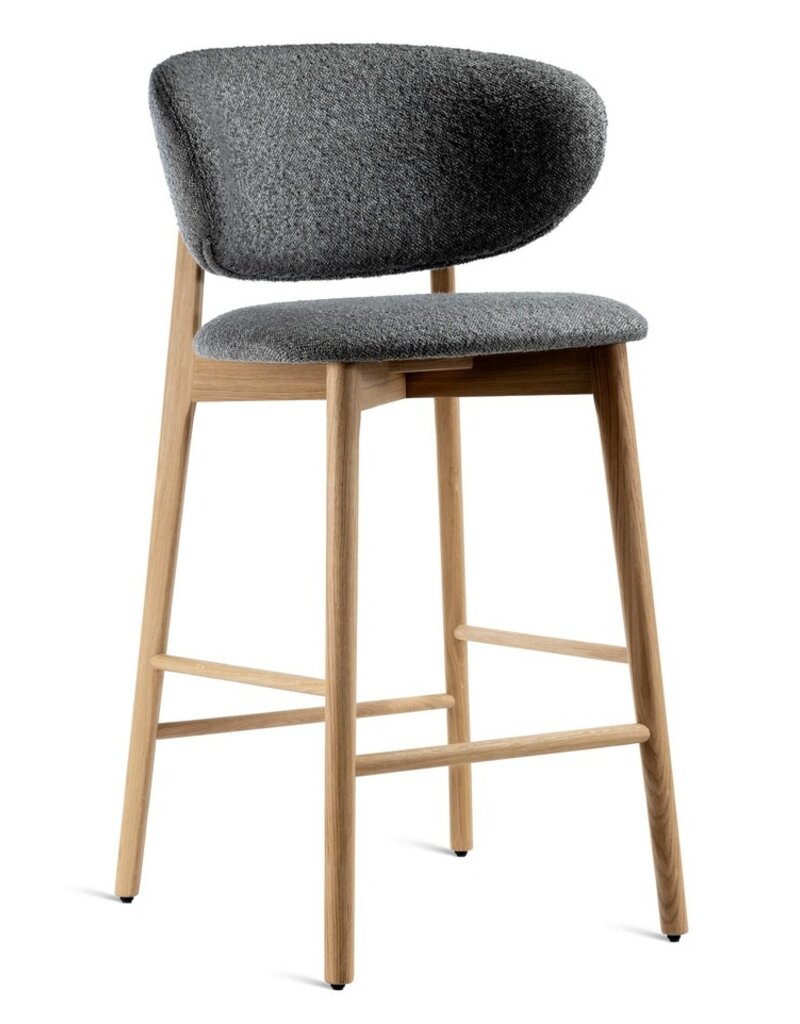 Estetica home Estetica home Capri gestoffeerde houten kruk