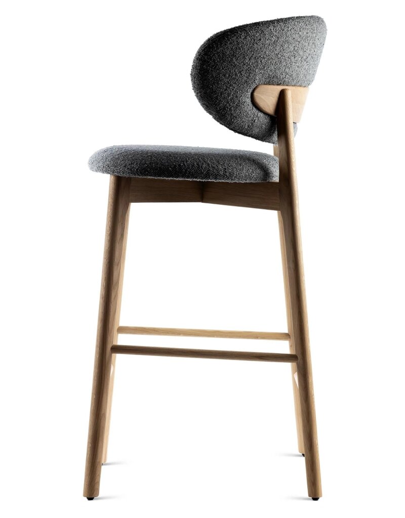 Estetica home Estetica home Capri gestoffeerde houten kruk