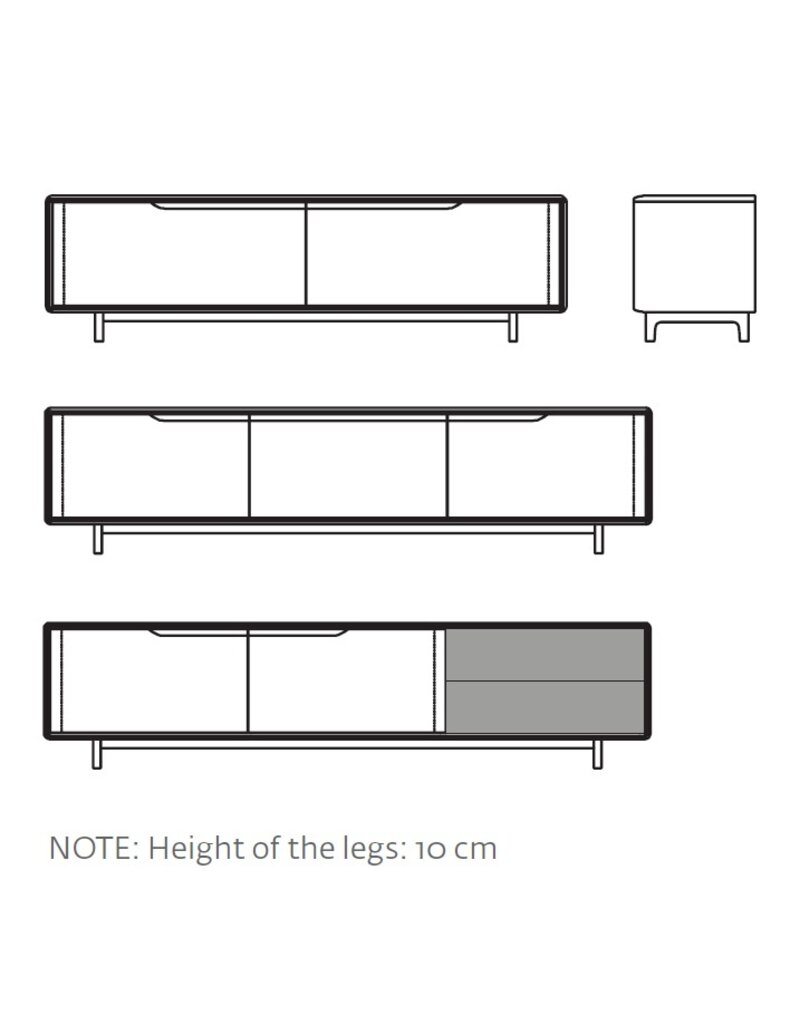 Artisan Artisan Invito massief laag houten dressoir