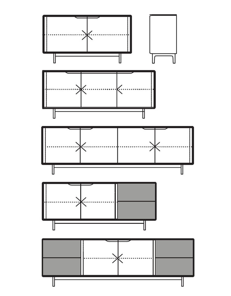 Artisan Artisan Invito massief houten dressoir