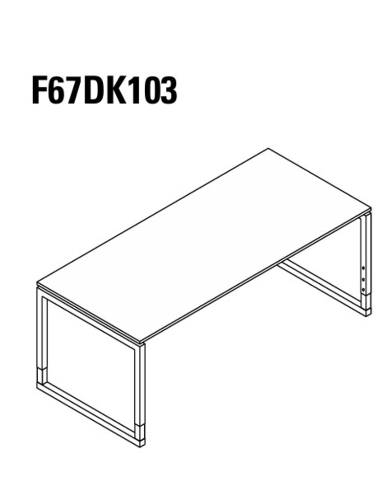Fantoni Fantoni Framework 2.0 bureau in hoogte instelbaar